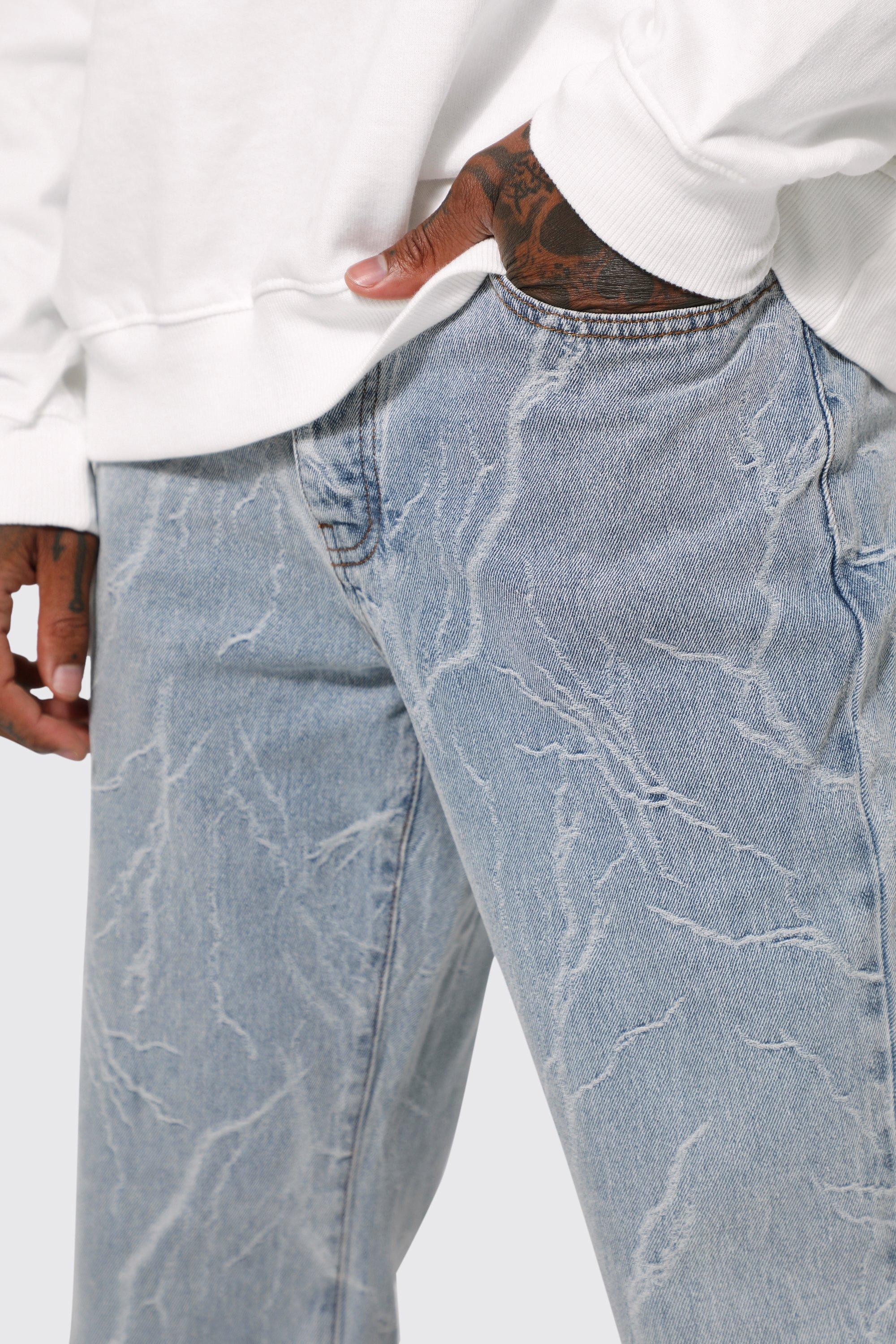 Blue store lightning jeans